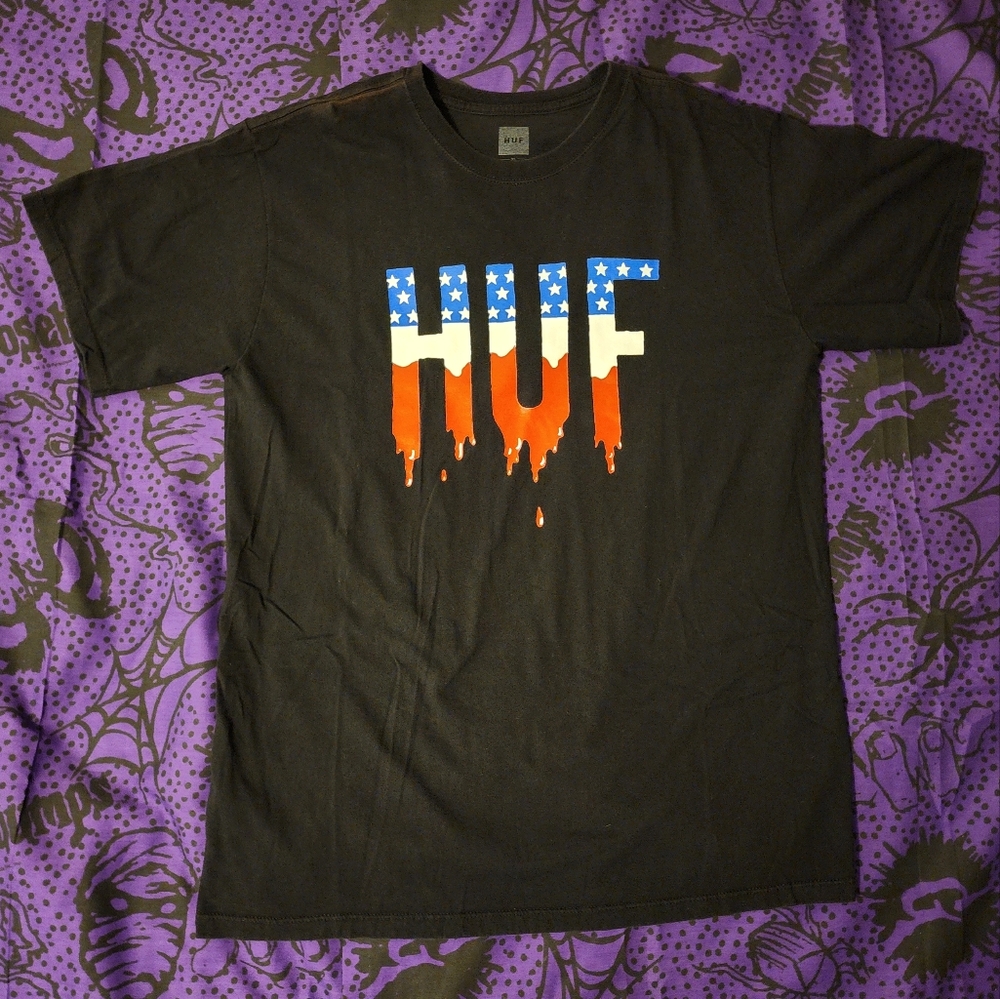 HUF Black Tee Sz XL